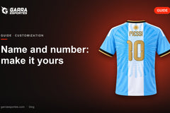 Back of the Argentina Messi's last dance shirt with the name Messi and the number 10
