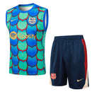 Barcelona Training Set Tank Top Shirt + Shorts 24/25 - Men's Nike - Light Green
