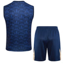 Barcelona Training Set Tank Top Shirt + Shorts 24/25 - Men's Nike - Royal Blue (Nike Yellow)