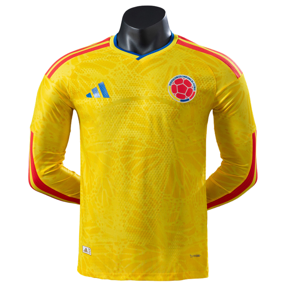 Camisa Colombia 2026 I Home - Versão Jogador - Manga Longa