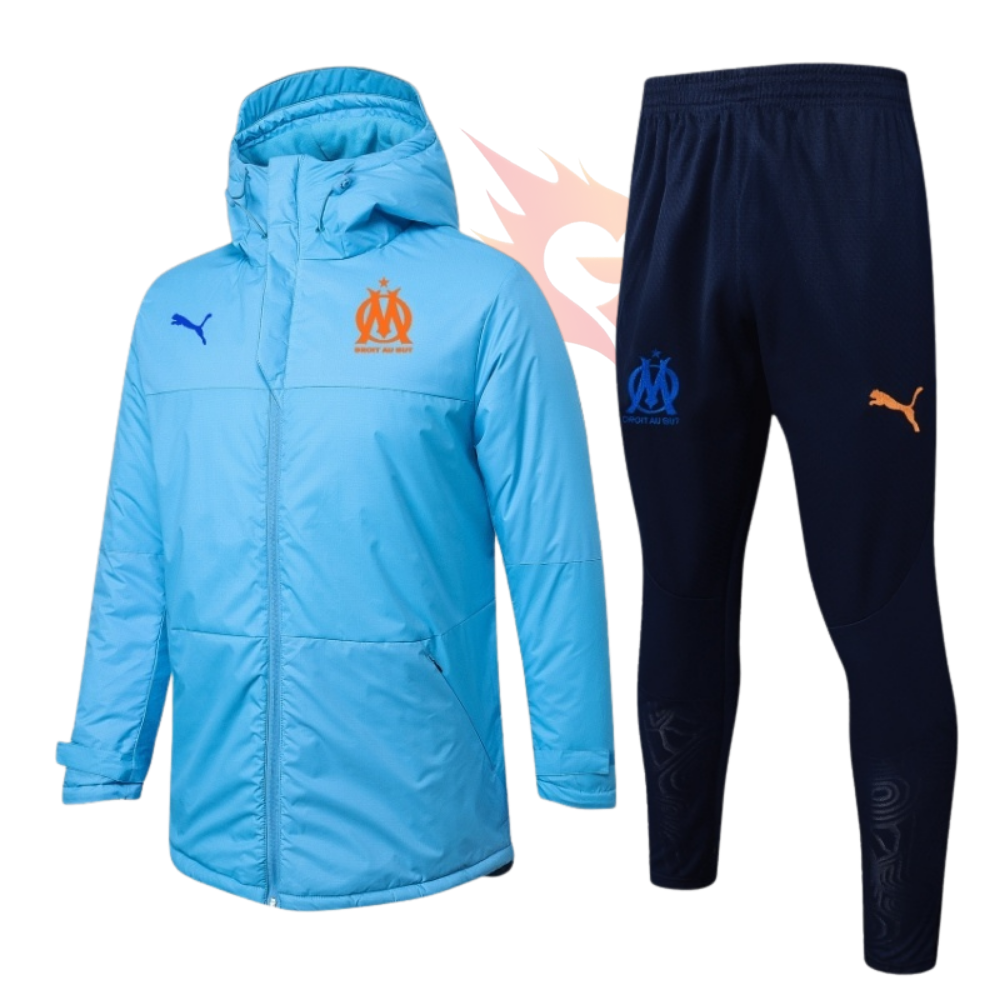 Conjunto Jaqueta Puffer e Calça Training - Marseille azul claro