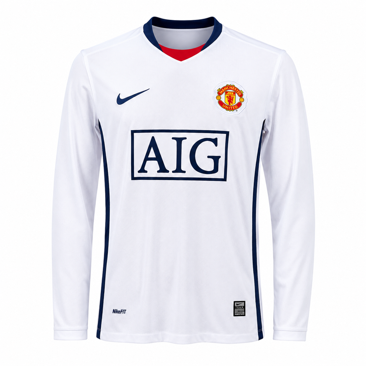 Manchester United 08/09 Away Mangas longa - Retrô