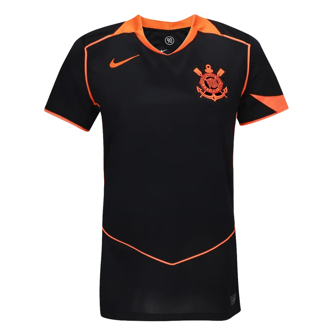 Camisa Corinthians III 25/26 - Torcedor Nike Feminina - Preta e laranja