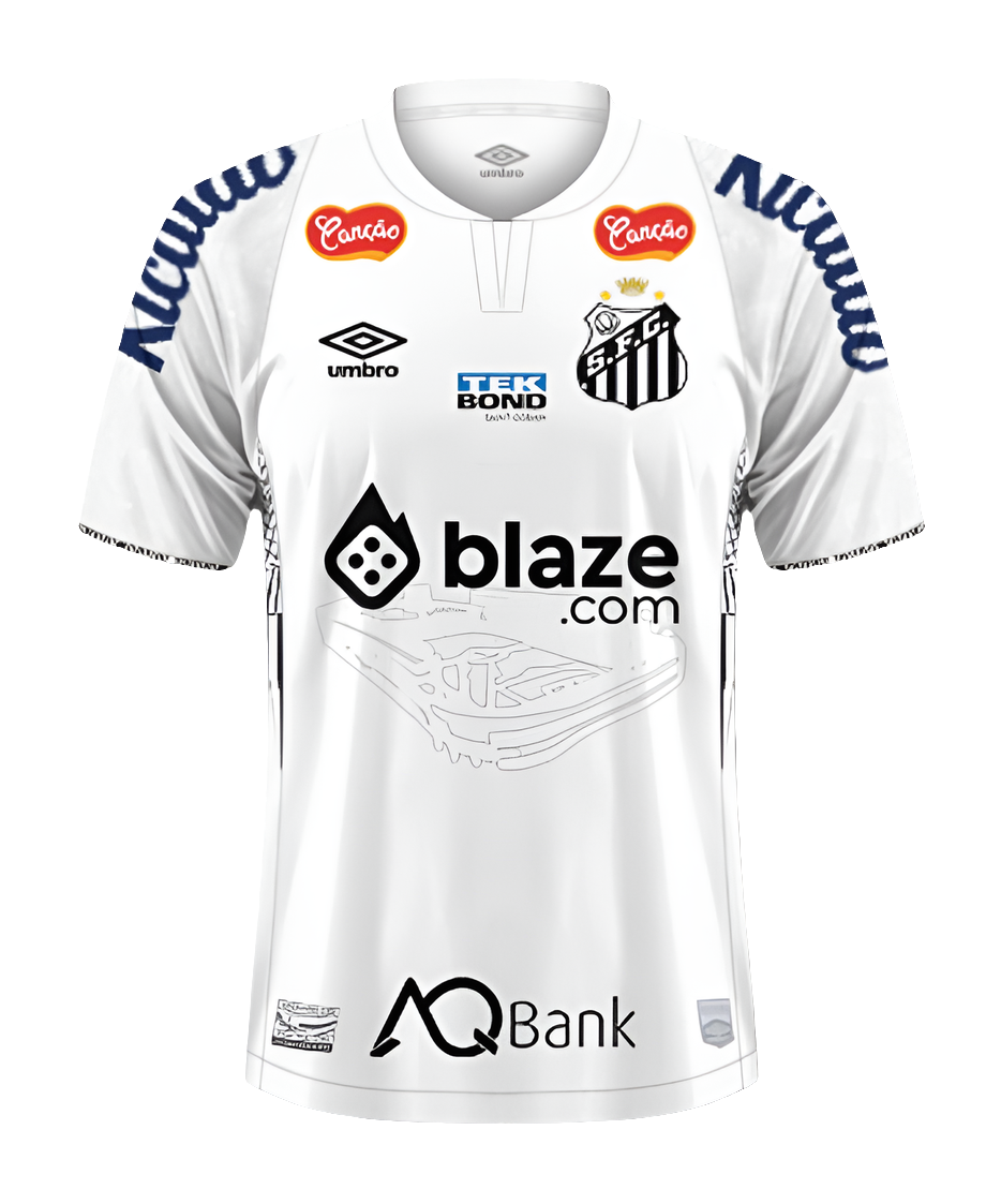 Camisa Santos 24/25 I Home - Todos os Patrocínios - Versão Torcedor