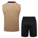 Barcelona Training Set Tank Top Shirt + Shorts 24/25 - Men's Nike - Yellow