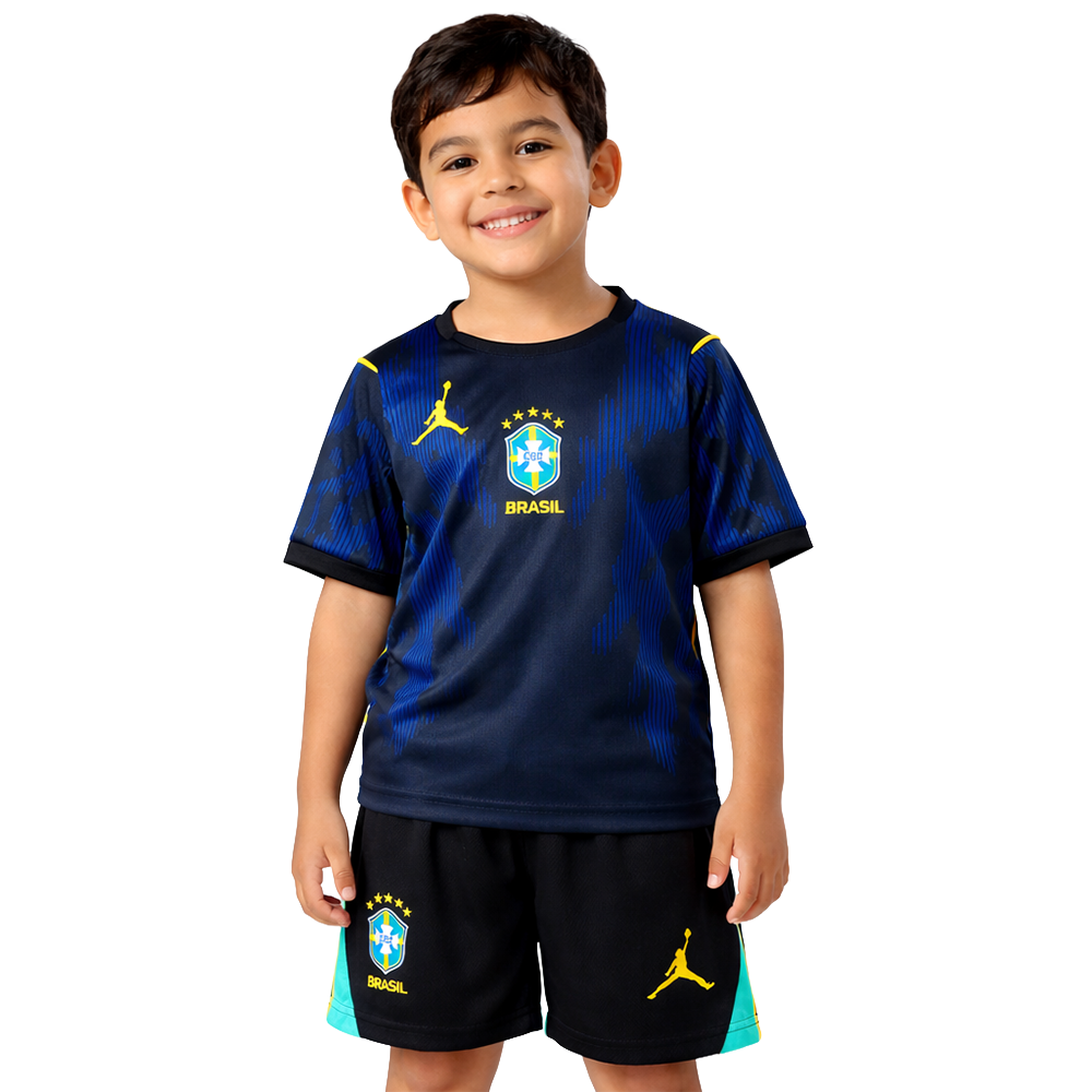 Conjunto Infantil Brasil 2026 ll Away - Torcedor