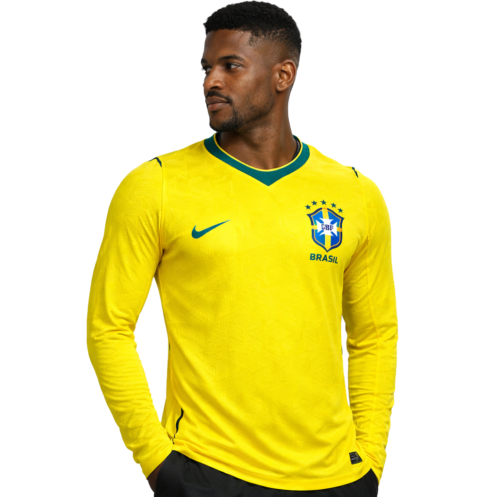 Camisa Brasil 2026 I Home - Versão Jogador - Manga Longa
