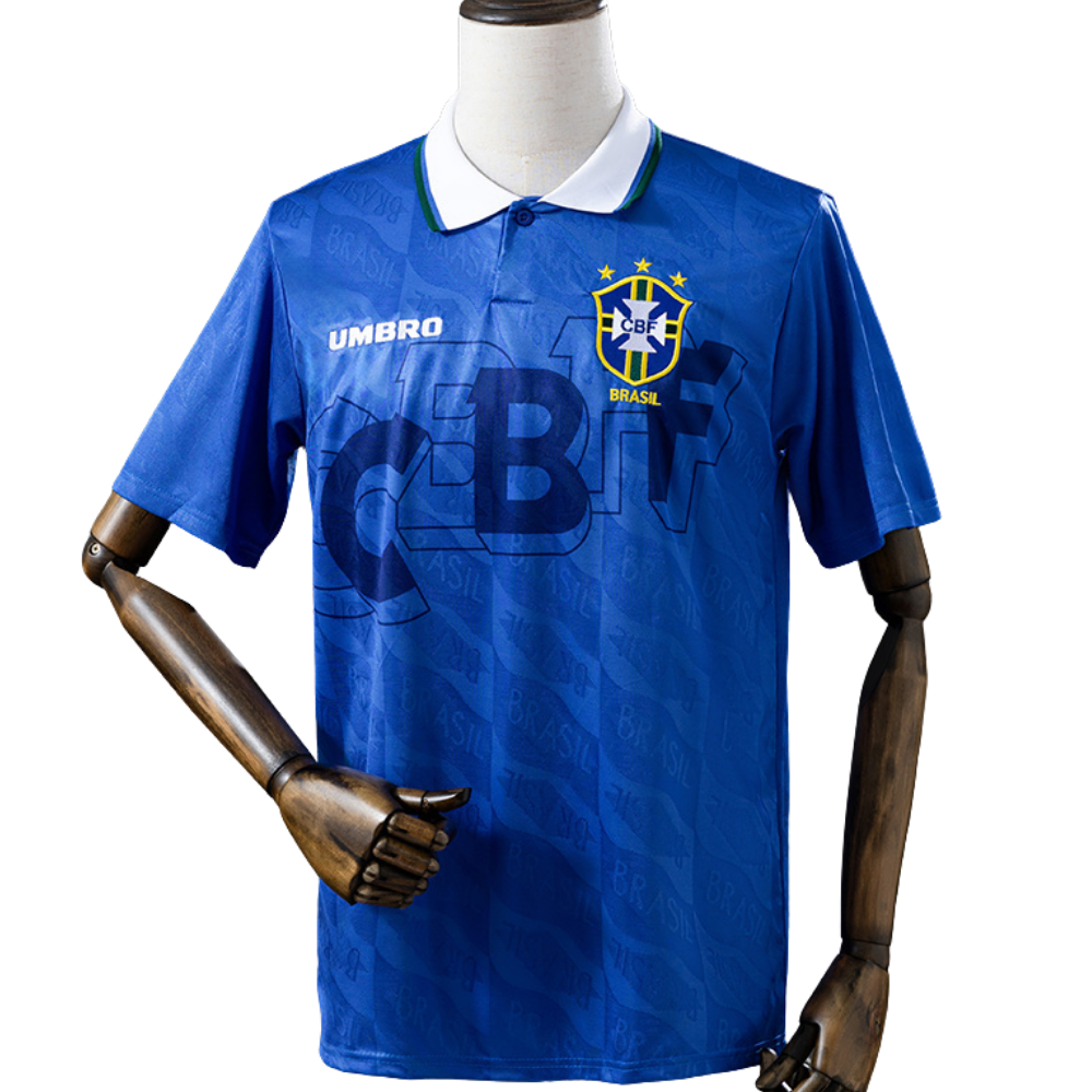 Camisa Brasil 1992 Il Away - Versão Retrô - Azul