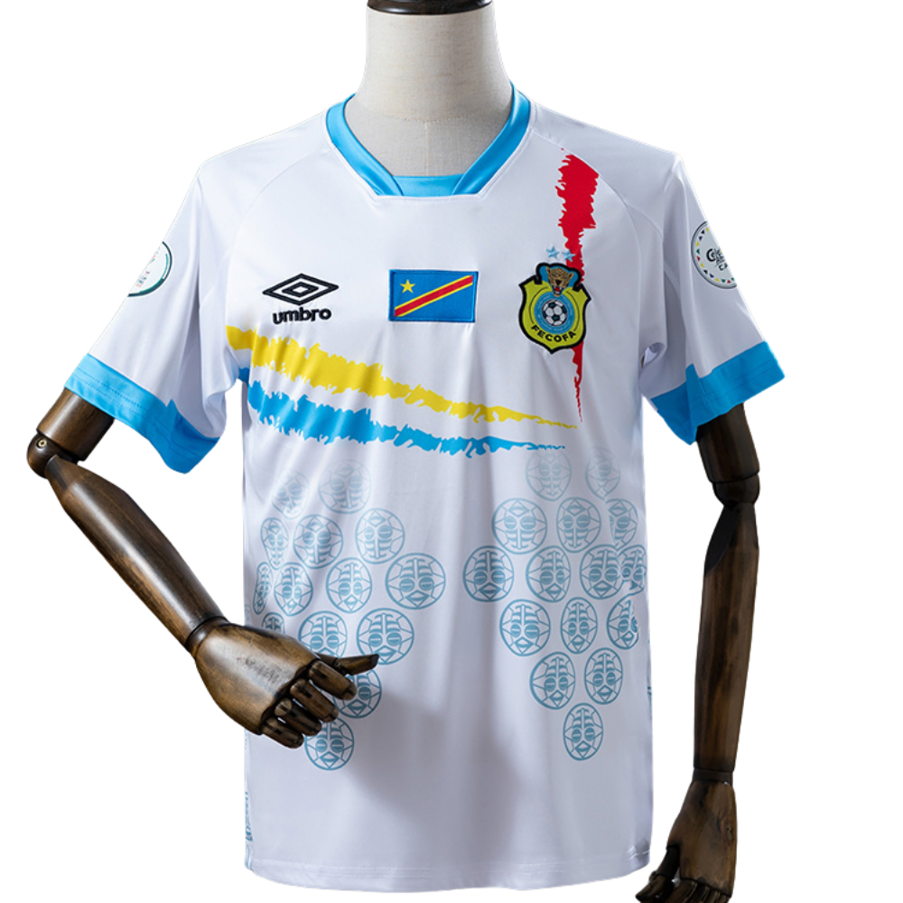 Camisa Congo 2026 branca e azul - Versão Torcedor