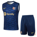 Barcelona Training Set Tank Top Shirt + Shorts 24/25 - Men's Nike - Royal Blue (Nike Yellow)