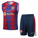 Barcelona Training Set Tank Top Shirt + Shorts 24/25 - Men's Nike - red and blue