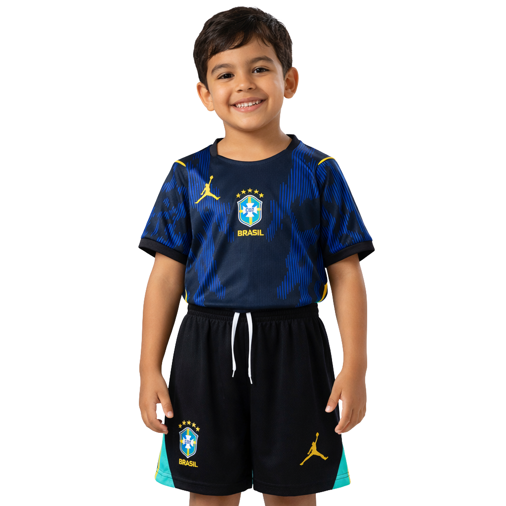 Conjunto Infantil Brasil 2026 ll Away - Torcedor