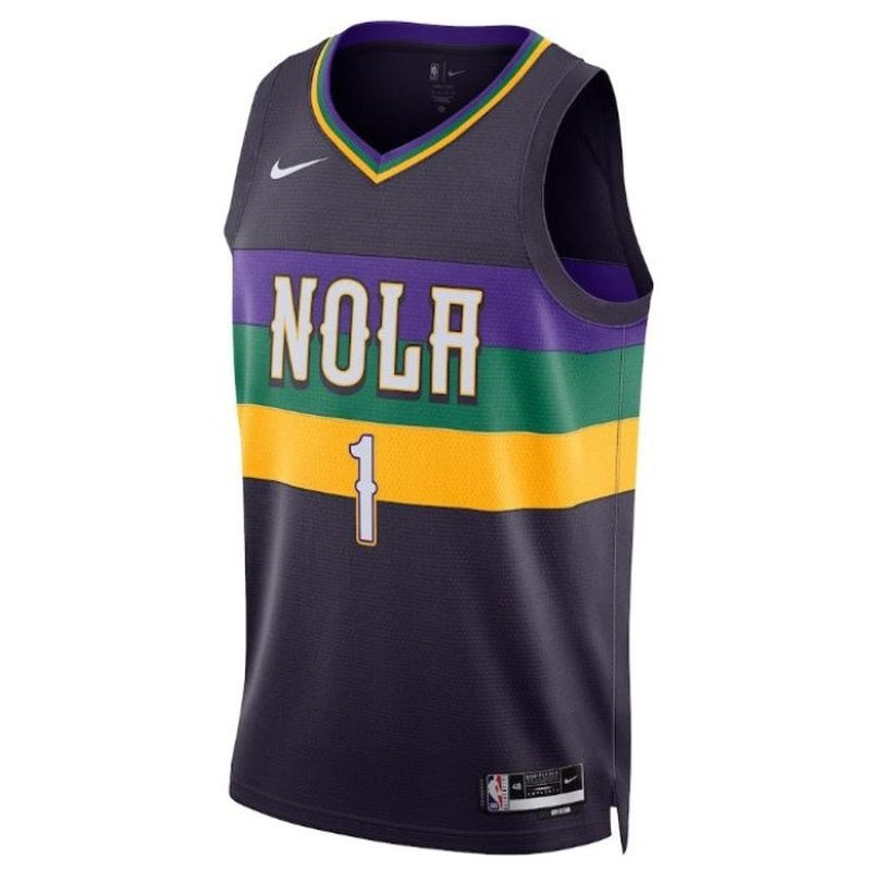 Camisa NBA Zion Williamson - New Orleans Pelicans - 2023 - Edição Cidade - Roxo