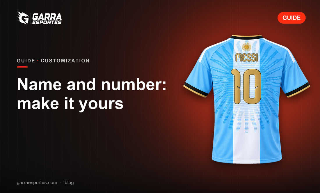 Back of the Argentina Messi's last dance shirt with the name Messi and the number 10