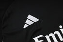 Conjunto Real Madrid Treino Camisa manga curta + short 25/26 - Masculino Adidas - preto (gola roxa)
