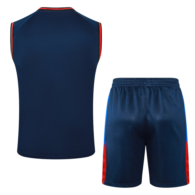 Conjunto Barcelona Treino Camisa Regata + short 24/25 - Masculino Nike - azul royal