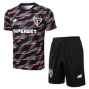 Conjunto São Paulo de Treino 24/25 - Masculino New Balance - Preto e vermelho