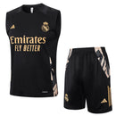 Real Madrid Training Set Tank Top Shirt + Shorts 24/25 - Men's adidas - Black