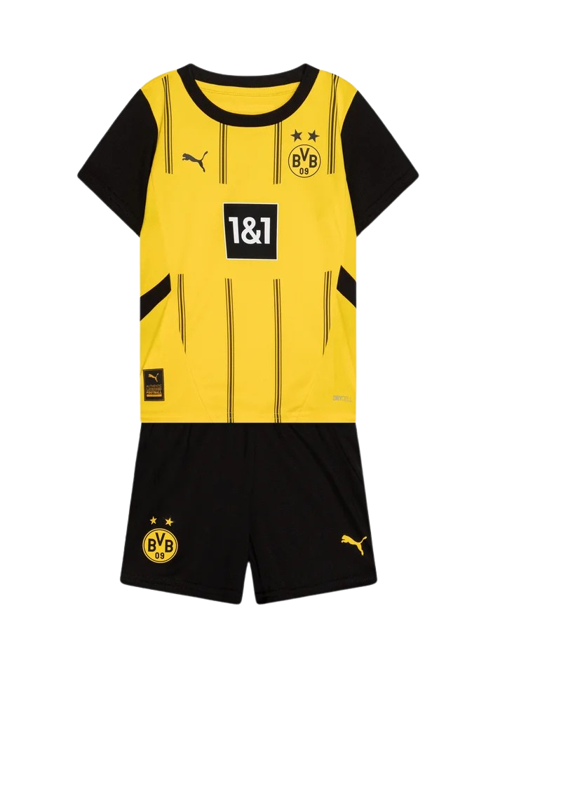 Kit Infantil Borussia Dortmund I 24/25 - Puma - Amarelo e preto
