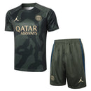 Conjunto Paris Saint-Germain Treino Camisa manga curta + short 24/25 - Masculino Jordan - verde escuro