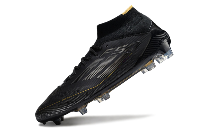 Adidas F50 Elite Mid High Top FG Football Boots - Black