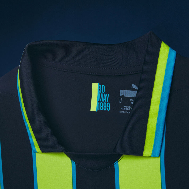 Camisa Manchester City II 24/25 - Torcedor Puma Masculina - Preta e amarela com detalhes em azul