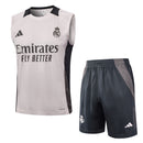 Real Madrid Training Set Tank Top Shirt + Shorts 24/25 - Men's adidas - Blue (Light Blue Collar)