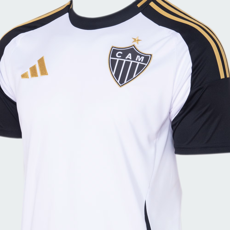 Atlético Mineiro I Shirt 25/26 - Adidas Men's Fan - Black with white stripes with yellow details