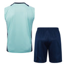 Conjunto Manchester United Treino Camisa Regata + short 24/25 - Masculino Adidas - Verde claro