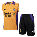 Real Madrid Training Set Tank Top Shirt + Shorts 24/25 - Men's adidas - Orange