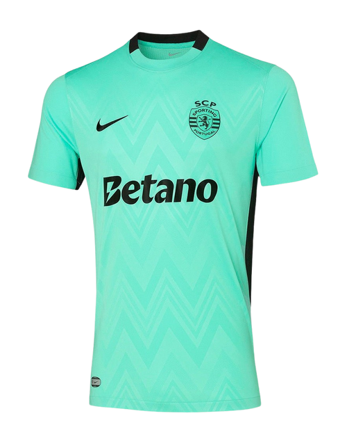 Camisa Sporting Lisboa Ill 25/26 - Torcedor Nike Masculina - Verde e Preto