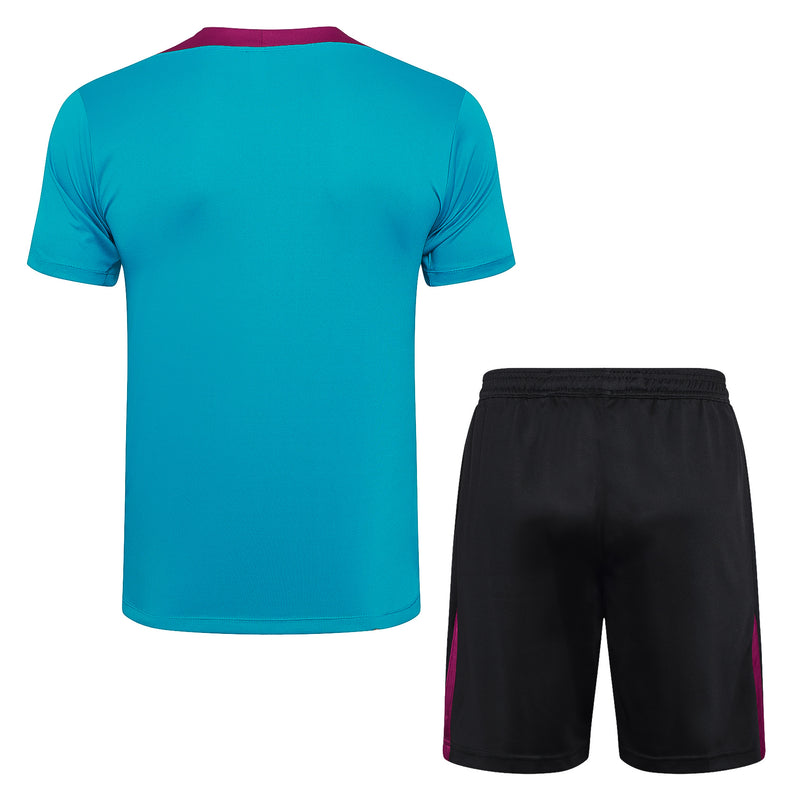 Conjunto Paris Saint-Germain Treino Camisa manga curta + short 24/25 - Masculino Nike - Azul