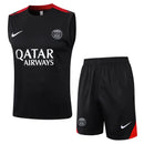 Conjunto Paris Saint-Germain Treino Camisa Regata + short 24/25 - Masculino Nike - Preto