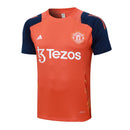 Conjunto Manchester United Treino Camisa manga curta + short 24/25 - Masculino Adidas - Laranja