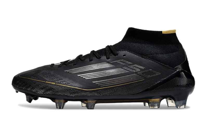 Adidas F50 Elite Mid High Top FG Football Boots - Black