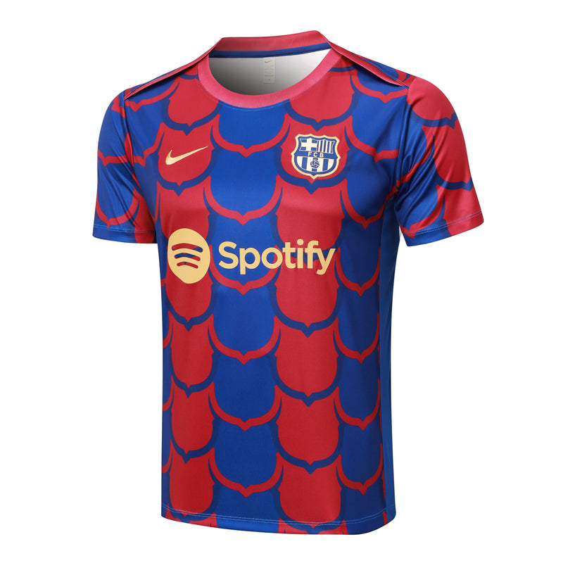 Conjunto Barcelona Treino Camisa manga curta + short 24/25 - Masculino Nike - vermelha e azul