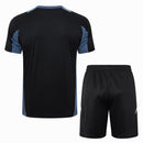 Conjunto Manchester United Treino Camisa manga curta + short 24/25 - Masculino Adidas - Preto