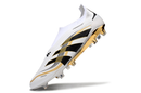 Chuteira de Campo Adidas Predator Elite LL sem cadarço FG - Branco e Dourado