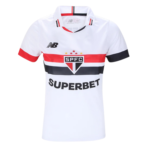Camisa São Paulo I 24/25 - Torcedor New Balance Feminina - Branca