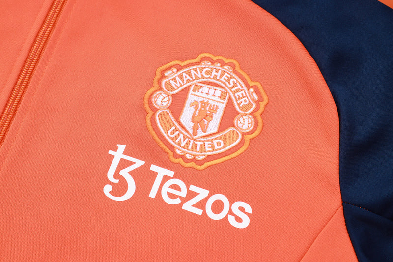 Conjunto Manchester United 24/25 - Masculino Adidas - Laranja