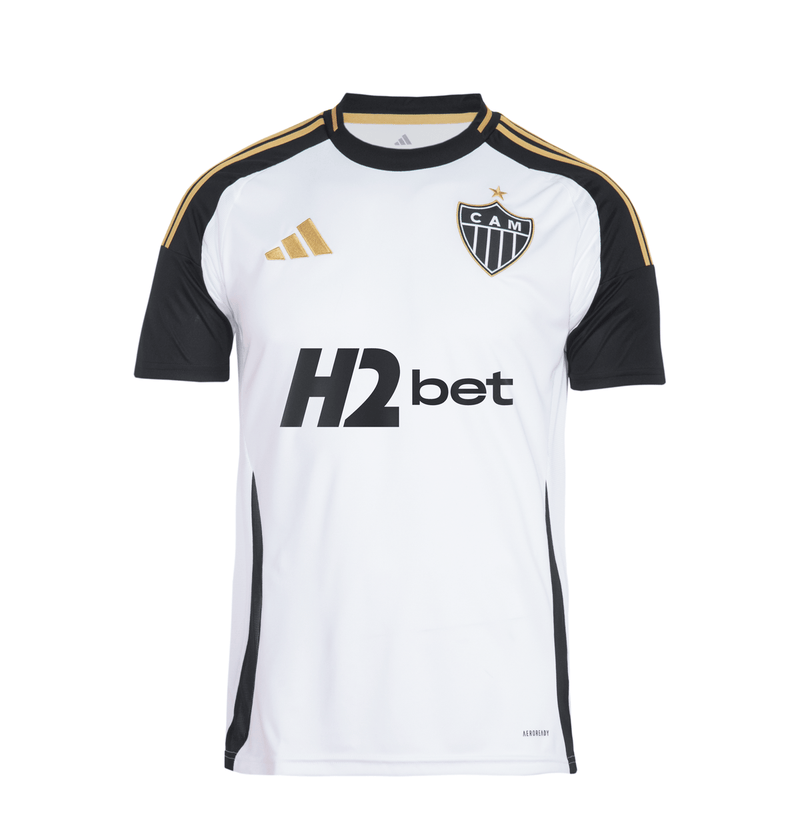 Atlético Mineiro I Shirt 25/26 - Adidas Men's Fan - Black with white stripes with yellow details
