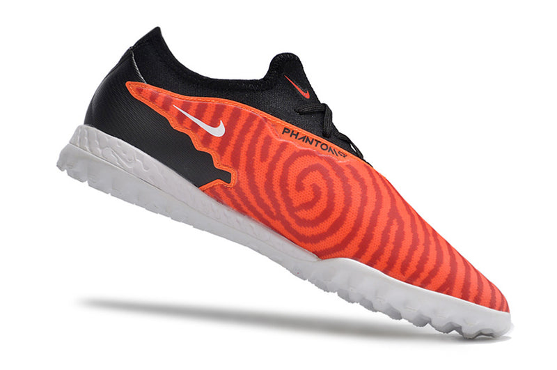 Chuteira de Campo Nike React Phantom GX Pro TF - Preto/Laranja