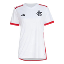 Camisa Flamengo II 24/25 - Torcedor Adidas Feminina - Branca com detalhes em vermelho