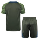 Conjunto Paris Saint-Germain Treino Camisa manga curta + short 24/25 - Masculino Jordan - Verde escuro
