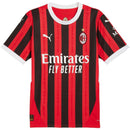 Camisa AC Milan I 24/25 - Torcedor Puma Masculina - Vermelha e preta com detalhes em branco