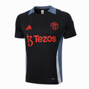 Conjunto Manchester United Treino Camisa manga curta + short 24/25 - Masculino Adidas - Preto