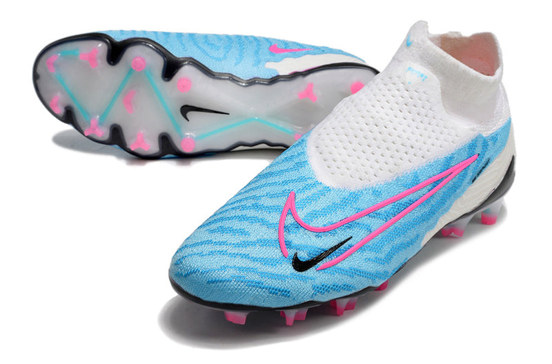 Chuteira de Campo NIKE PHANTOM GX ELITE DF Link FG -  Branco/Azul