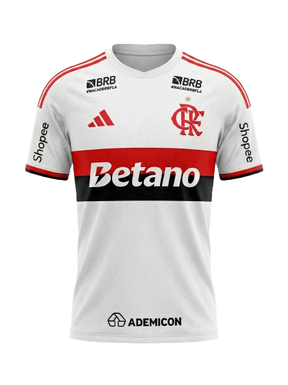 Camisa Flamengo ll Away 26/27 - Torcedor - Todos Patrocinios (Camisa 1 Branca)