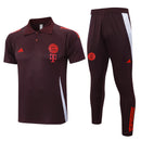Conjunto Bayern München Treino 24/25 - Masculino adidas - Borgonha Escuro