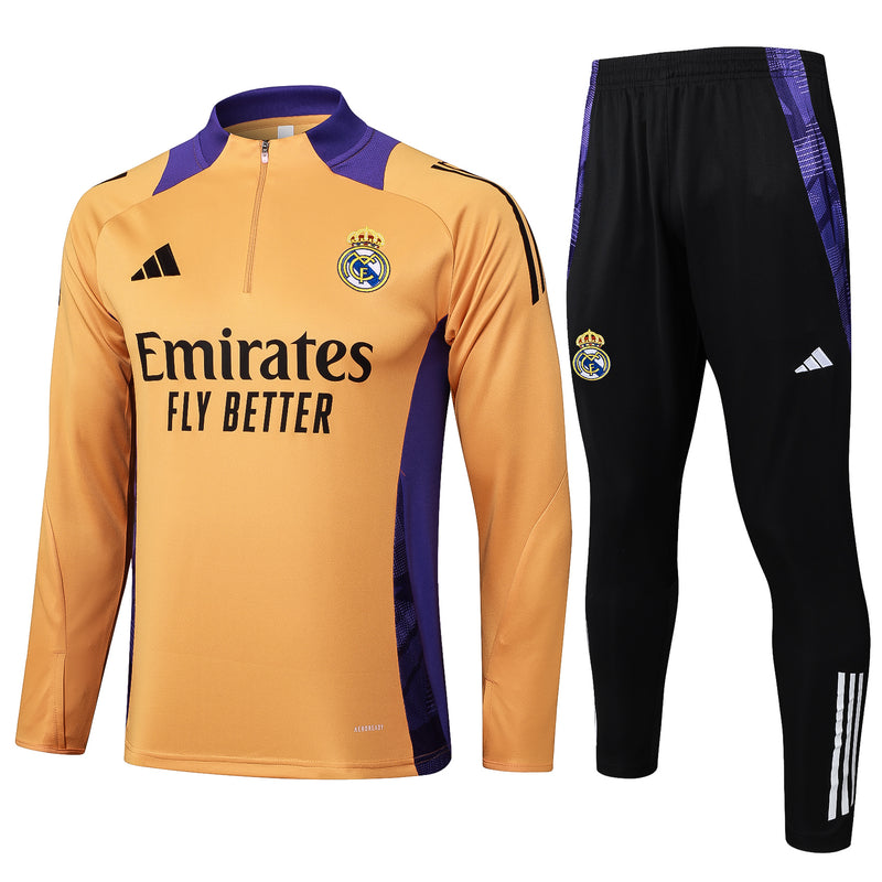 Conjunto Real Madrid Treino 24/25 - Masculino Adidas - laranja